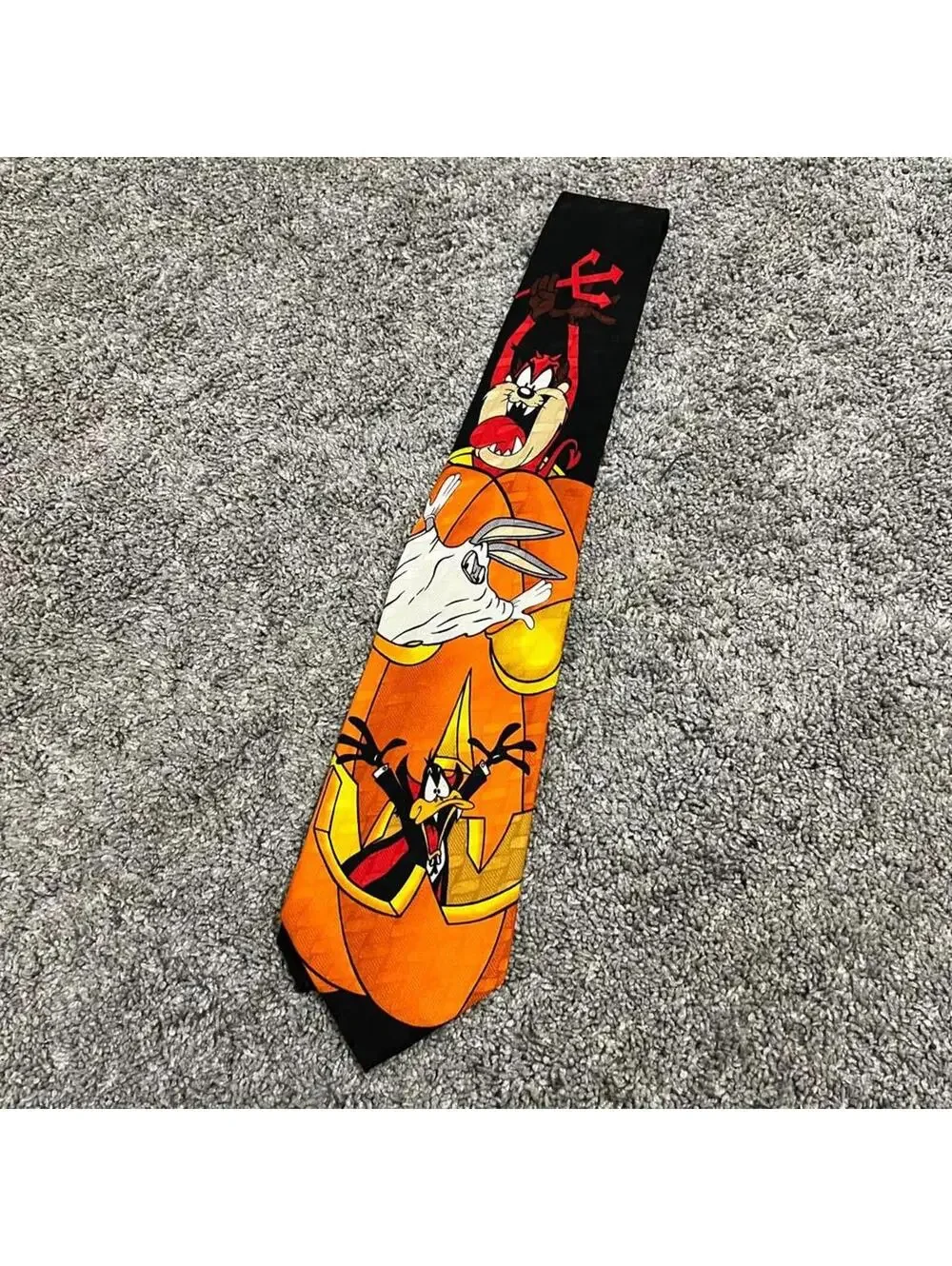 Looney Tunes Vintage Halloween Silk Tie Warner Bros 1996